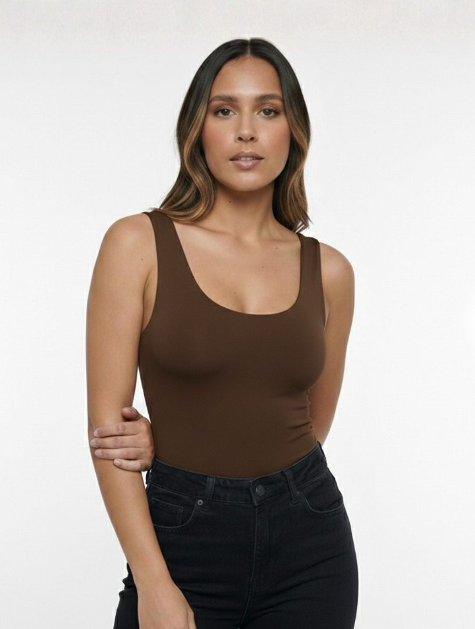 Body para Mujer Escote Redondo Tirantes Anchos Oslo Premium Textura