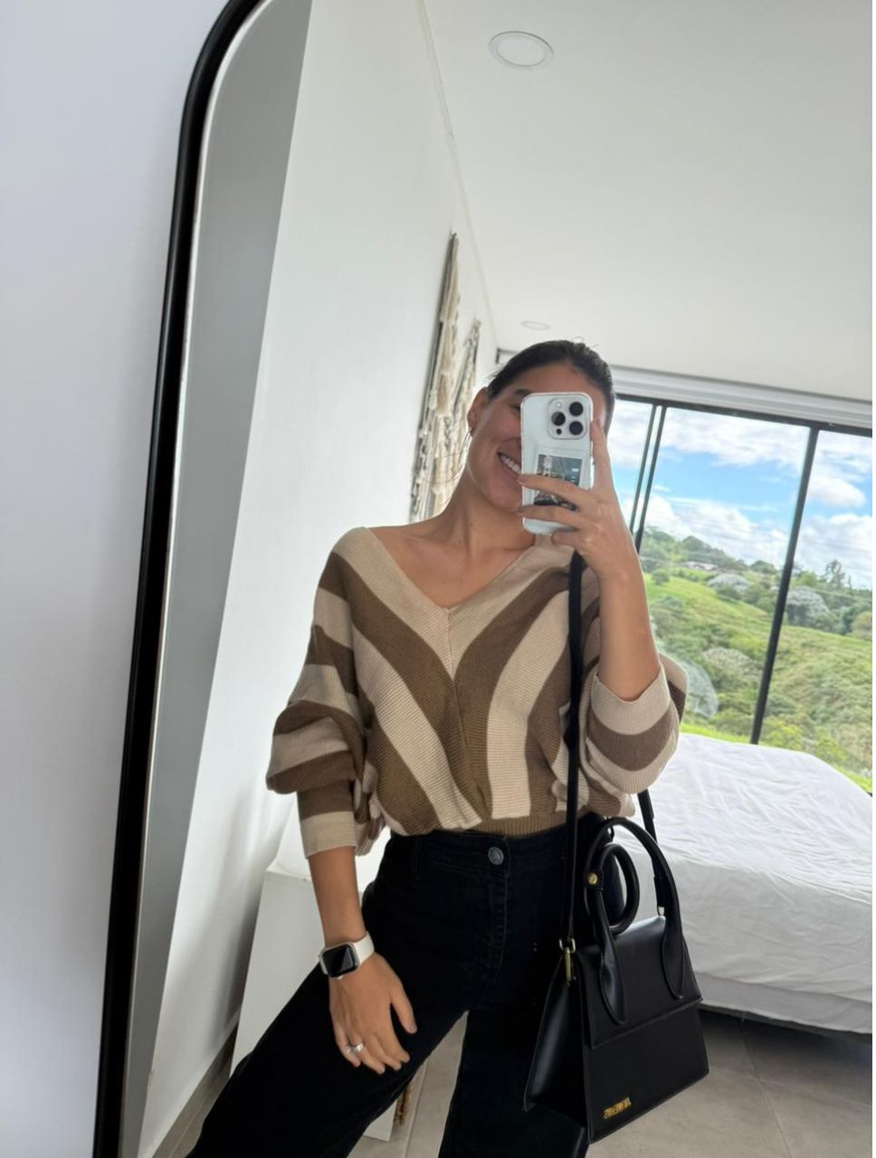 Suéter para Mujer Rayas Cuello V - The Infinite