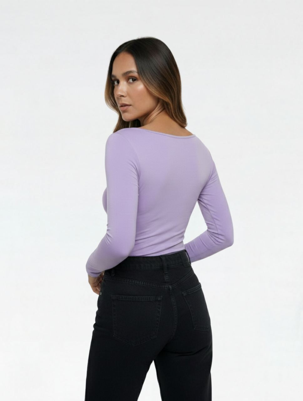 Body para Mujer Cuello Redondo Manga Larga - Rebeca