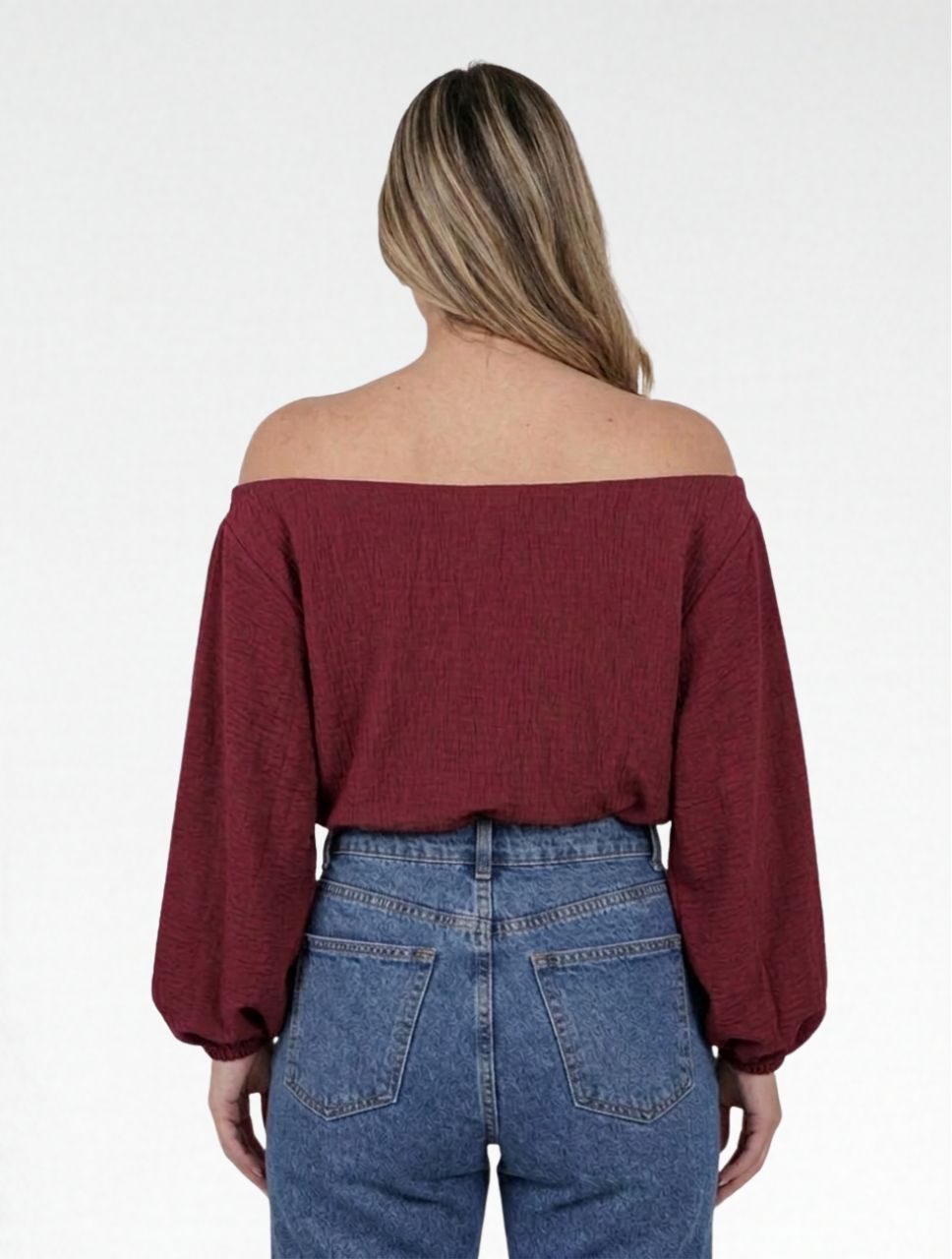 Blusa para Mujer Manga Larga Bombacha The Aura Hecho a Mano Detalle