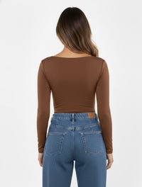 Body para Mujer Escote Redondo Manga Larga - Tahiti