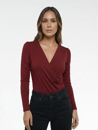 Body Para Mujer Cruzado The Clay Elegante Textura