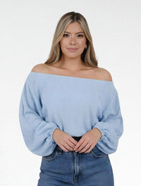 Blusa para Mujer Manga Larga Bombacha The Aura Hecho a Mano Textura