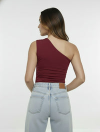 Body para Mujer Escote Asimétrico Arrecife Hecho a Mano Textura