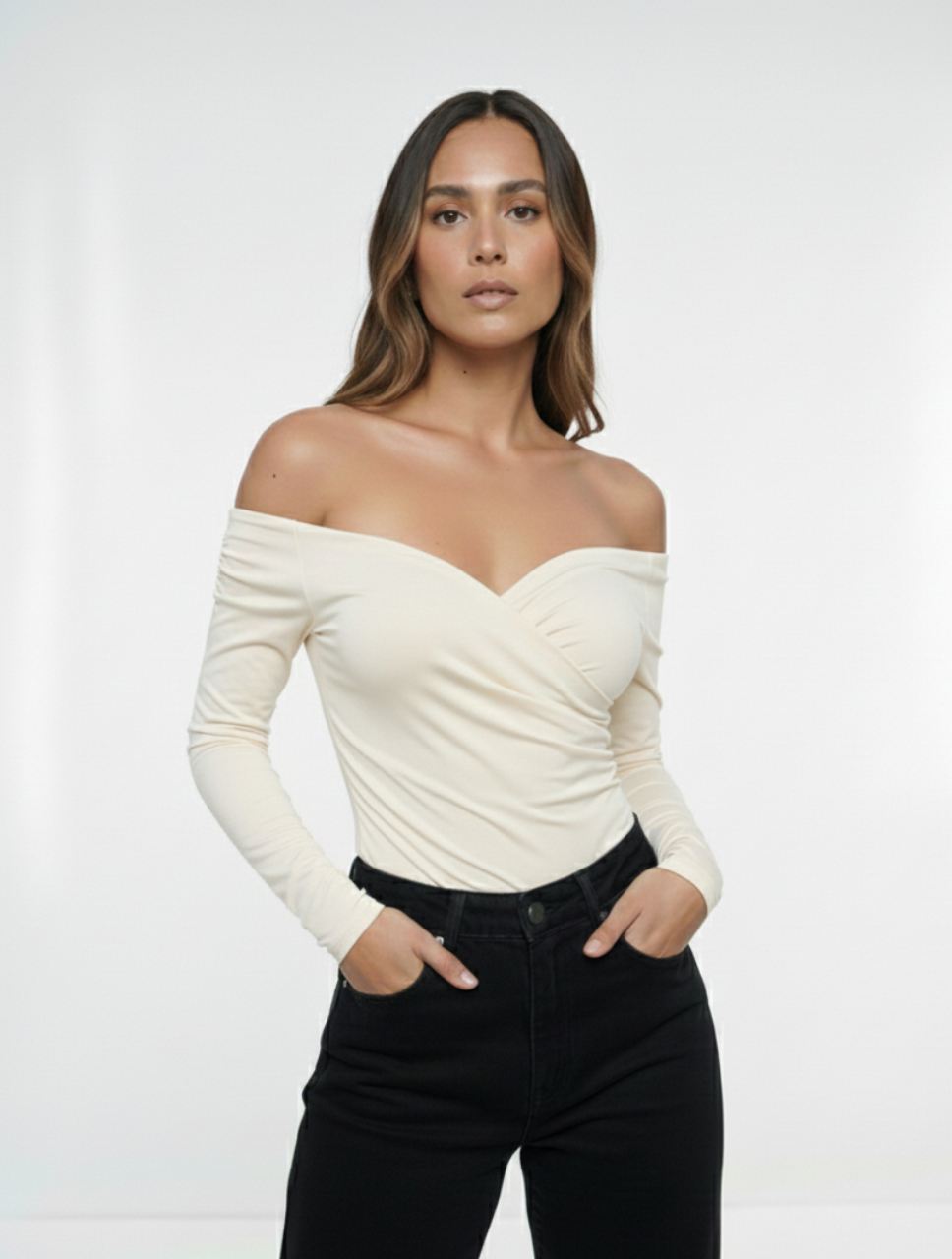 Body para Mujer Cuello Bandeja Manga Larga - Lauren