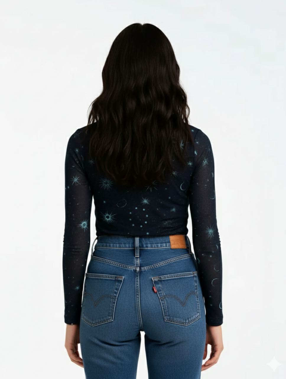 Blusa Top Manga Larga Mesh  - The Lune