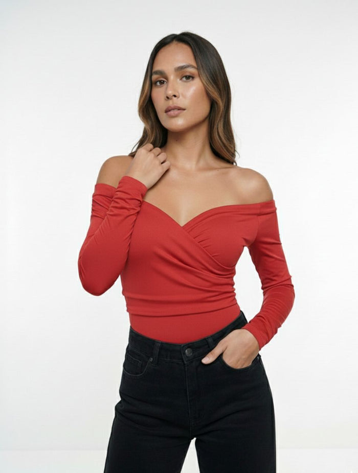 Body para Mujer Cuello Bandeja Manga Larga Lauren Exclusivo Acabado