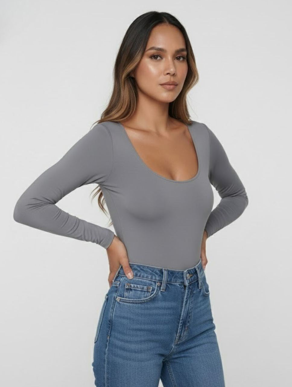 Body para Mujer Escote Redondo Manga Larga - Tahiti