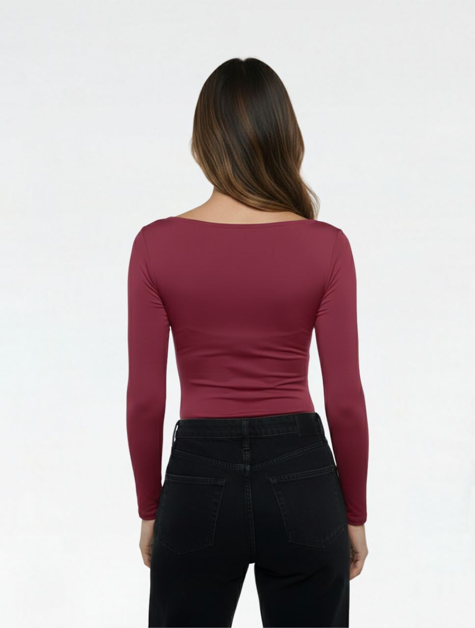 Body para Mujer Cuello Redondo Manga Larga - Rebeca