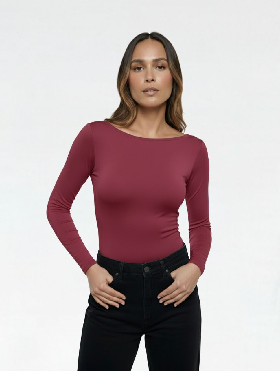 Body para Mujer Cuello Redondo Manga Larga - Rebeca