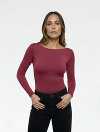 Body para Mujer Cuello Redondo Manga Larga - Rebeca