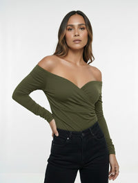 Body para Mujer Cuello Bandeja Manga Larga - Lauren