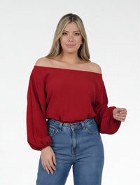 Blusa para Mujer Manga Larga Bombacha The Aura Artesanal Modelo