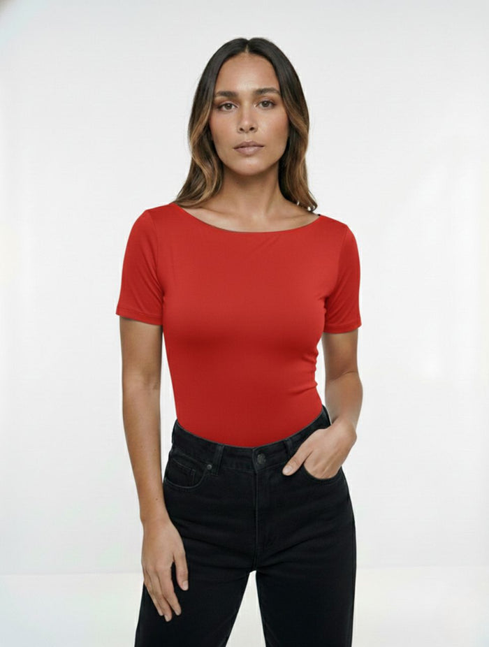 Body para Mujer Manga Corta Antoniette Elegante Diseño