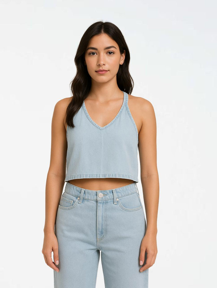Crop Top Denim Para Mujer The Soul Exclusivo Estilo