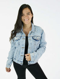 Chaqueta para Mujer Denim Perlas - The Cheetah