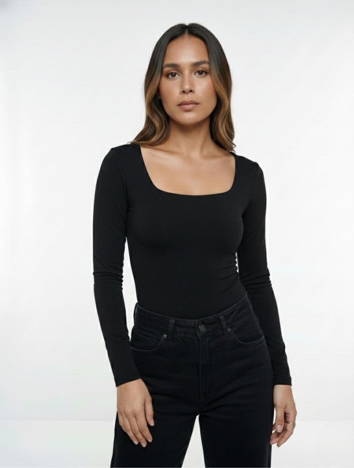 Body para Mujer Escote Cuadrado Manga Larga - Moscú