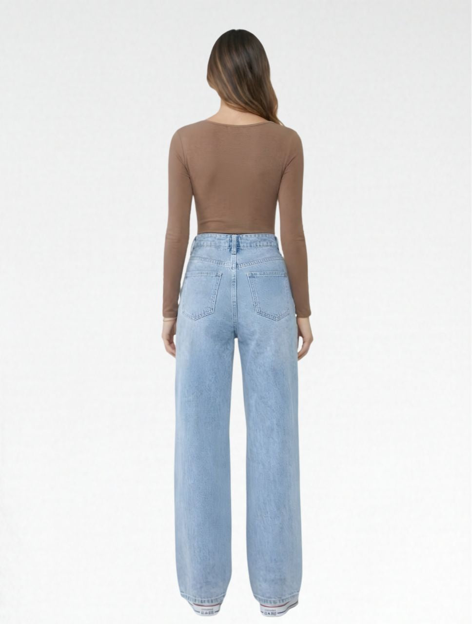 Pantalón Jean Tiro Alto Para Mujer - The Ubud