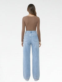 Pantalón Jean Tiro Alto Para Mujer - The Ubud