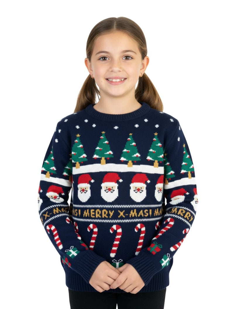 Saco Cuello Redondo Unisex - Saco Navidad Santa Claus Niños