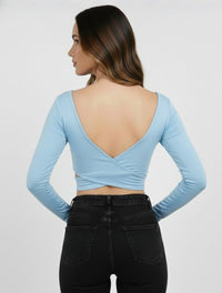 Body para Mujer Escote Cruzado Manga Larga - Adele