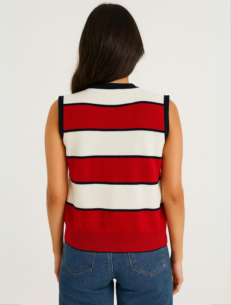 Chaleco Tejido Cuello Redondo Para Mujer - The Étoile