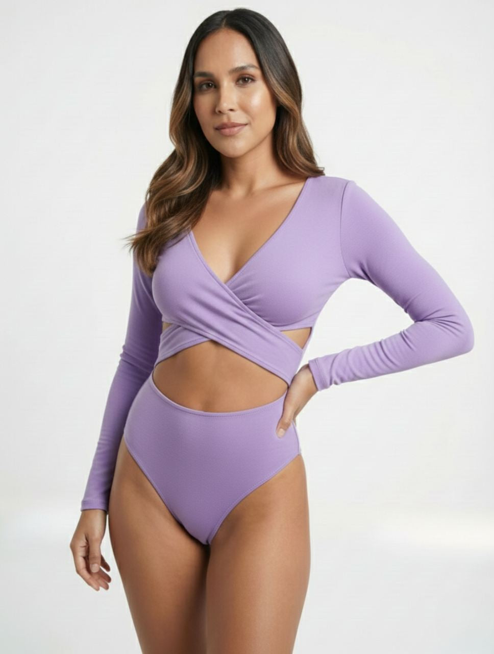 Body para Mujer Escote Cruzado Manga Larga - Adele