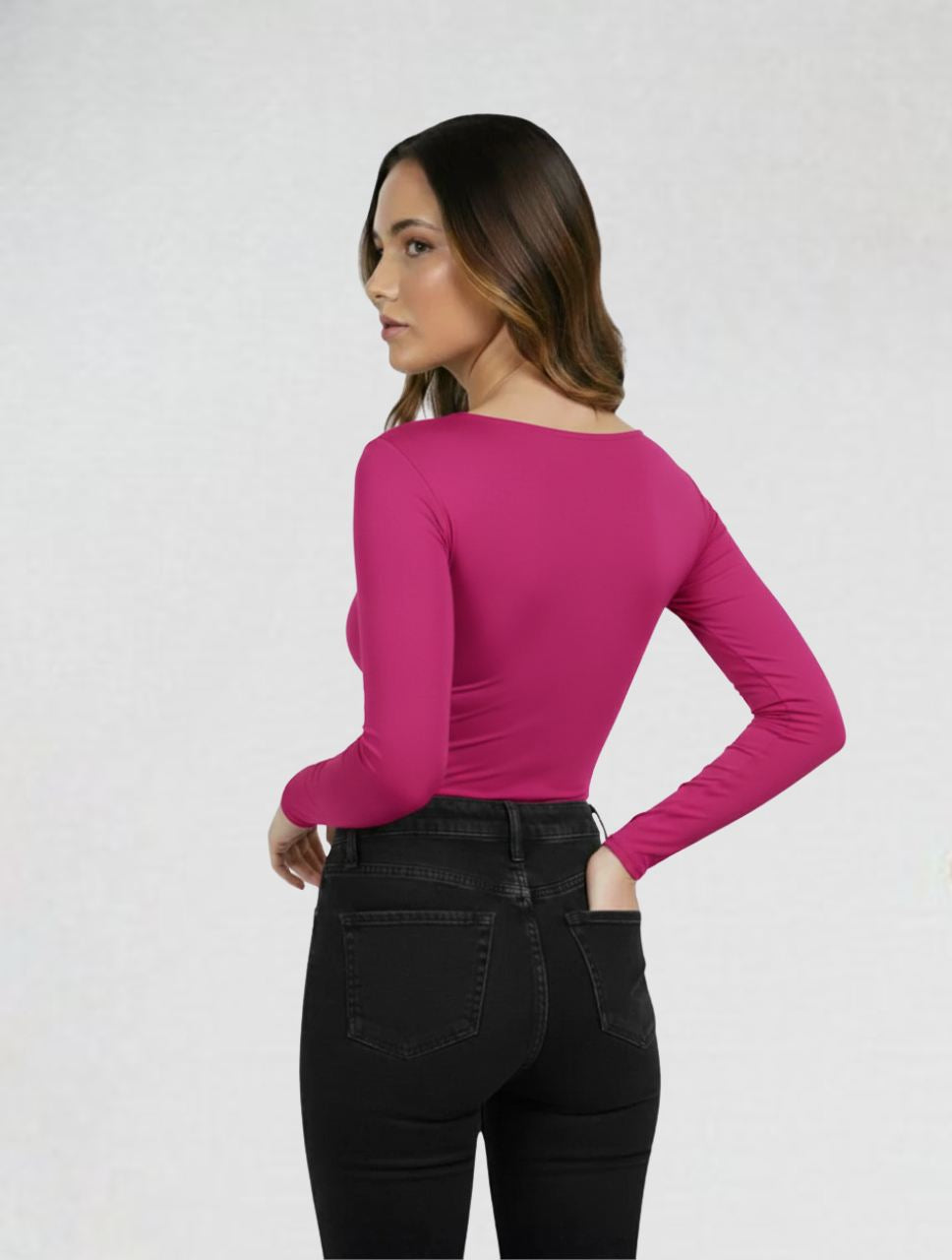 Body para Mujer Escote Cruzado Manga Larga - Adele