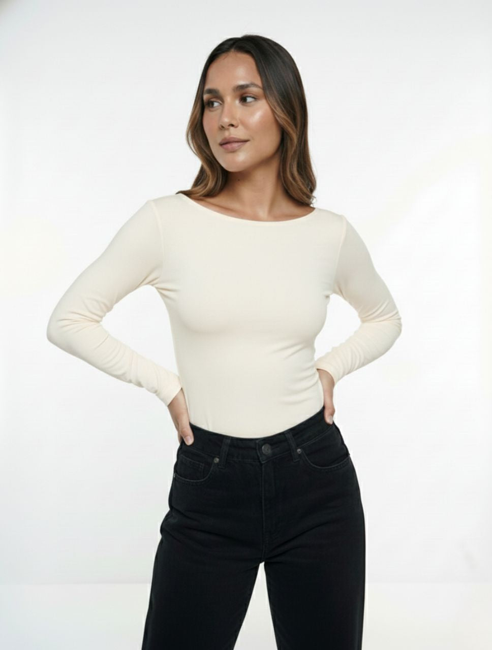 Body para Mujer Cuello Redondo Manga Larga - Rebeca