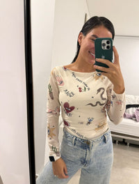 Body para Mujer Estampado de Corazones y Plantas - The Grounded