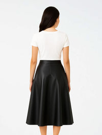 Falda para Mujer Negro Fluida - The Parachute