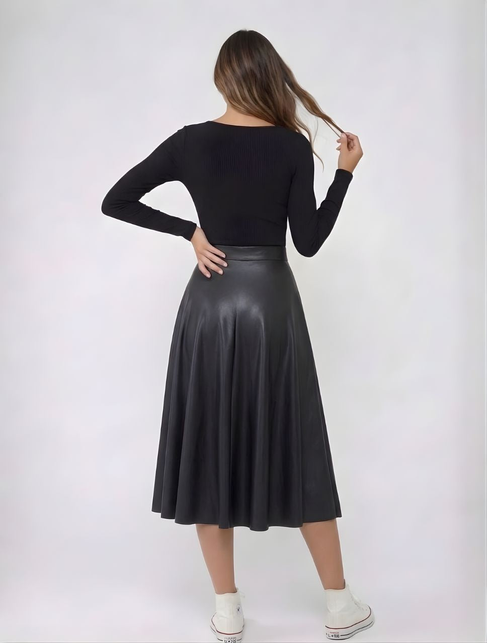 Falda para Mujer Negro Fluida - The Parachute