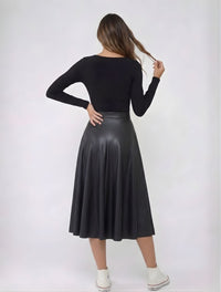 Falda para Mujer Negro Fluida - The Parachute