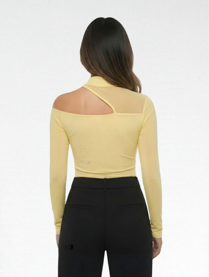 Body Para Mujer Cuello Asimétrico The Flow Original Detalle