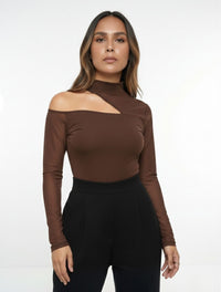 Body Para Mujer Cuello Asimétrico The Flow Artesanal Diseño