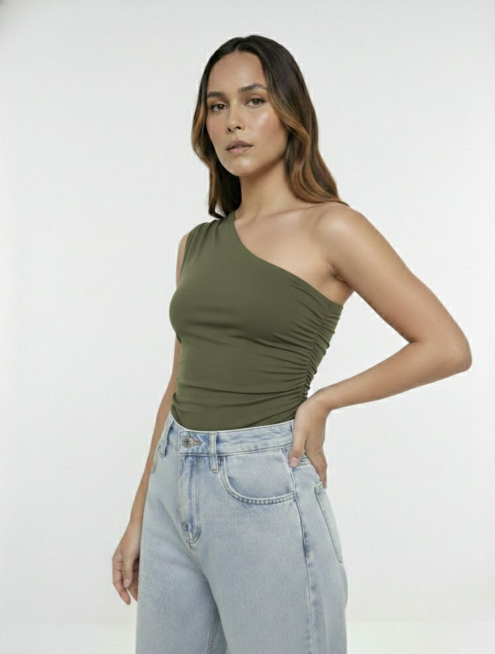 Body para Mujer Escote Asimétrico Arrecife Colombiano Diseño