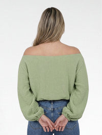 Blusa para Mujer Manga Larga Bombacha The Aura Elegante Textura