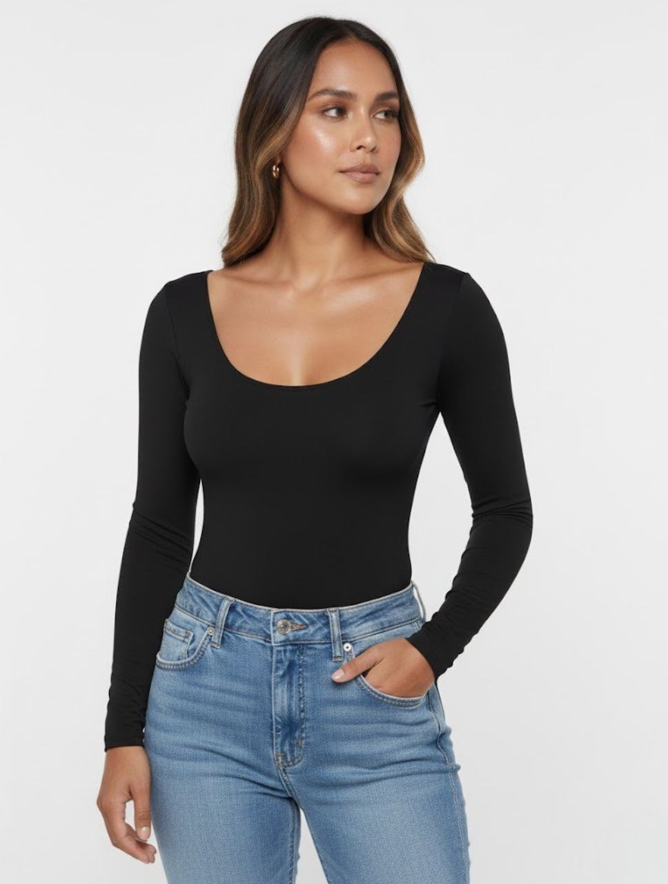 Body para Mujer Escote Redondo Manga Larga - Tahiti