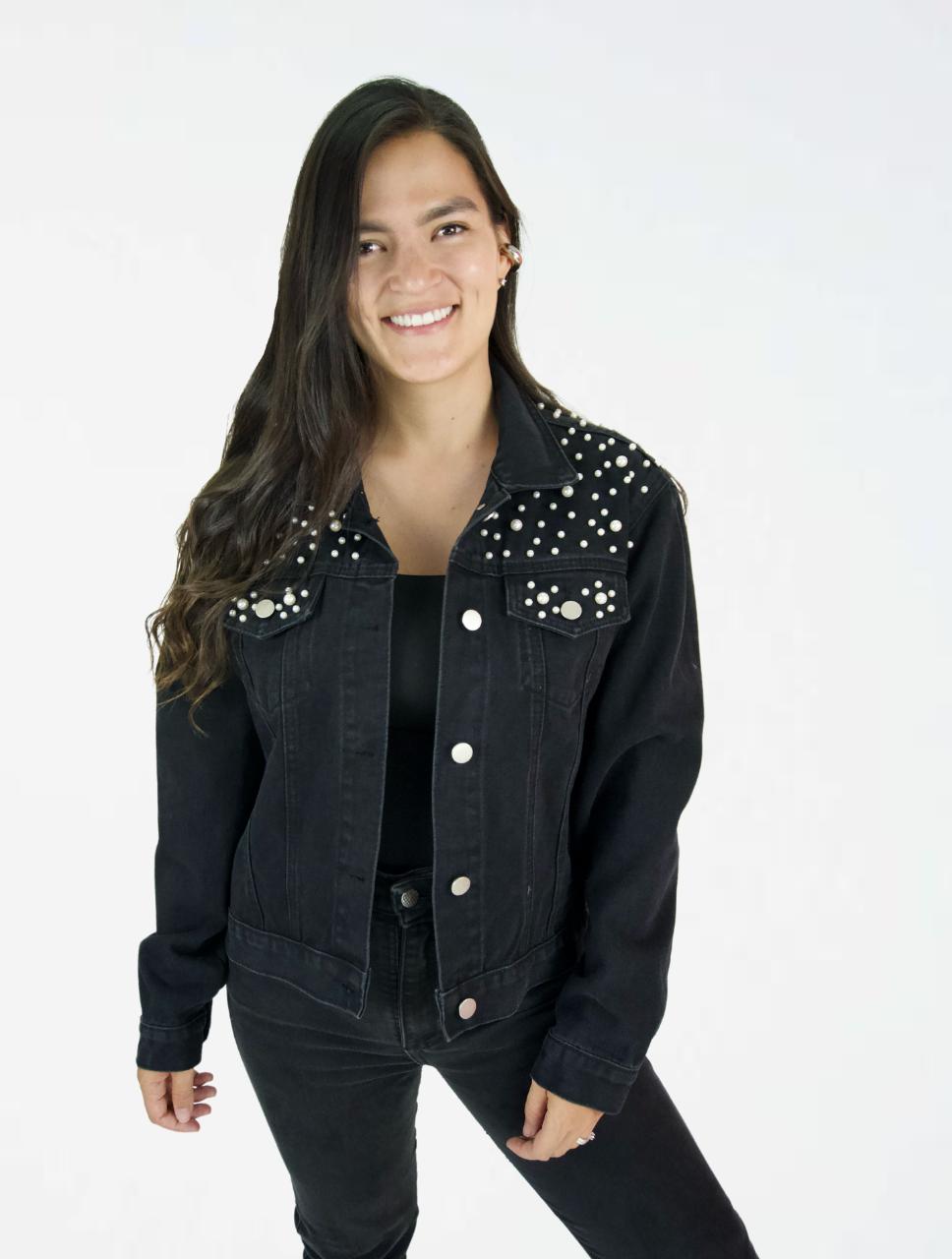 Chaqueta para Mujer Denim Perlas - The Cheetah