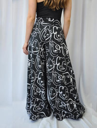 99. Pantalón Palazzo Negro / Muestra Molgoa Nuevo-12 Exclusivo Estilo