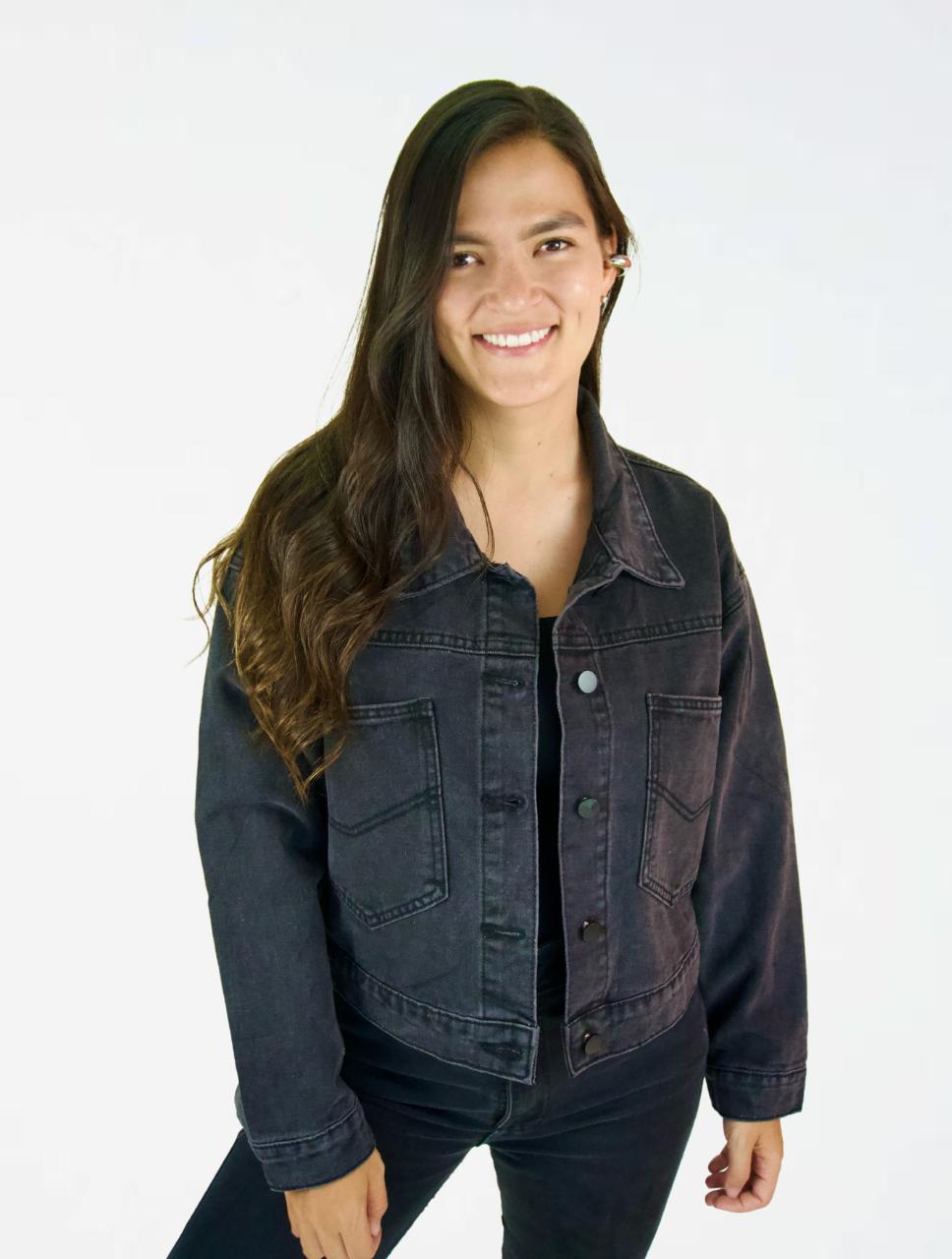 Chaqueta para Mujer con Bolsillos Grandes Negra - ⁠The Tracker