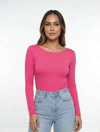 Body Para Mujer Escote Redondo en Espalda The Essential Artesanal Estilo