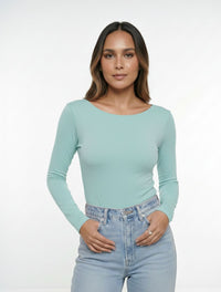 Body Para Mujer Escote Redondo en Espalda The Essential Colombiano Acabado