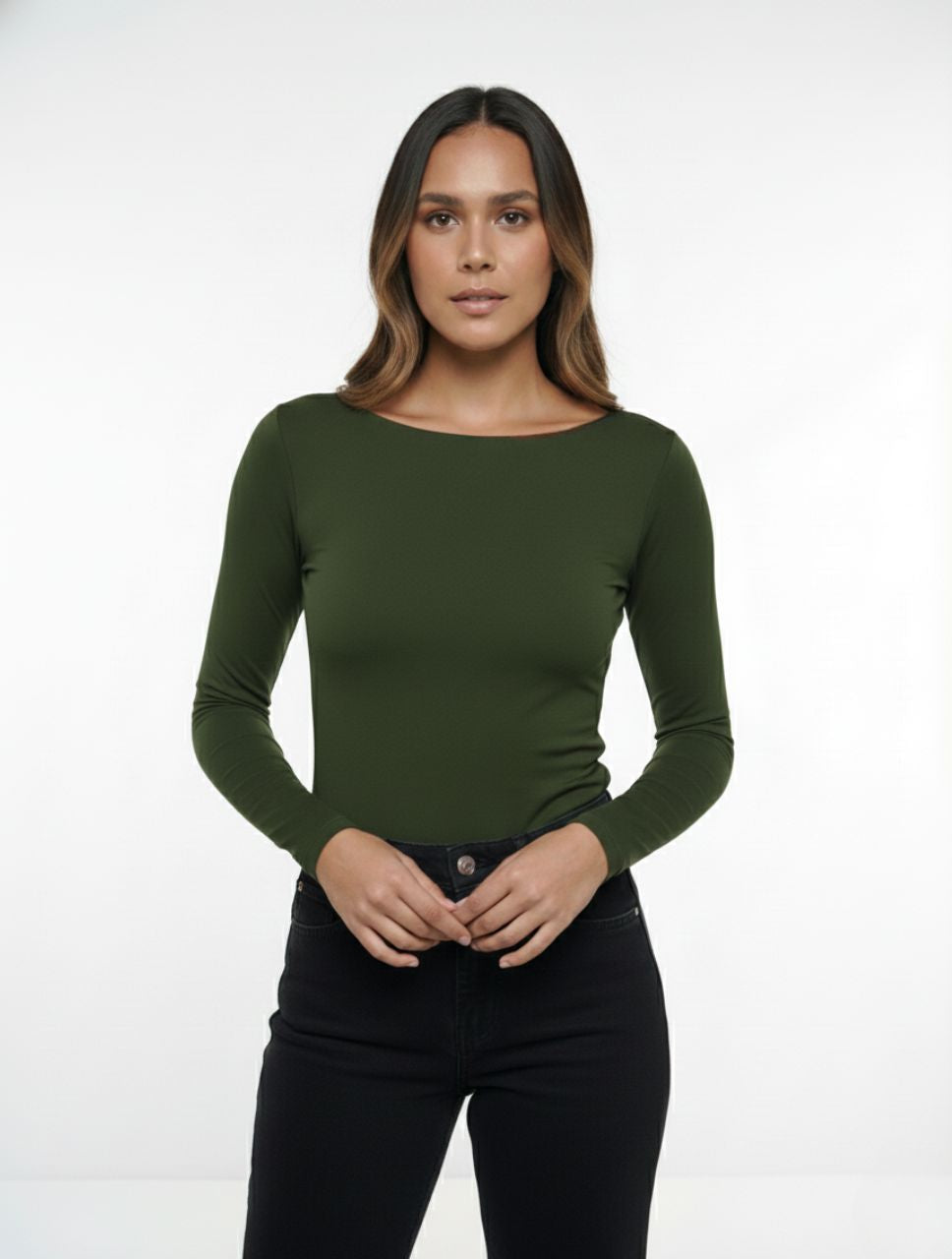 Body para Mujer Cuello Redondo Manga Larga - Rebeca