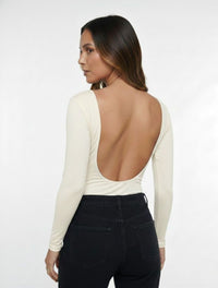 Body Para Mujer Escote Redondo en Espalda The Essential Hecho a Mano Textura