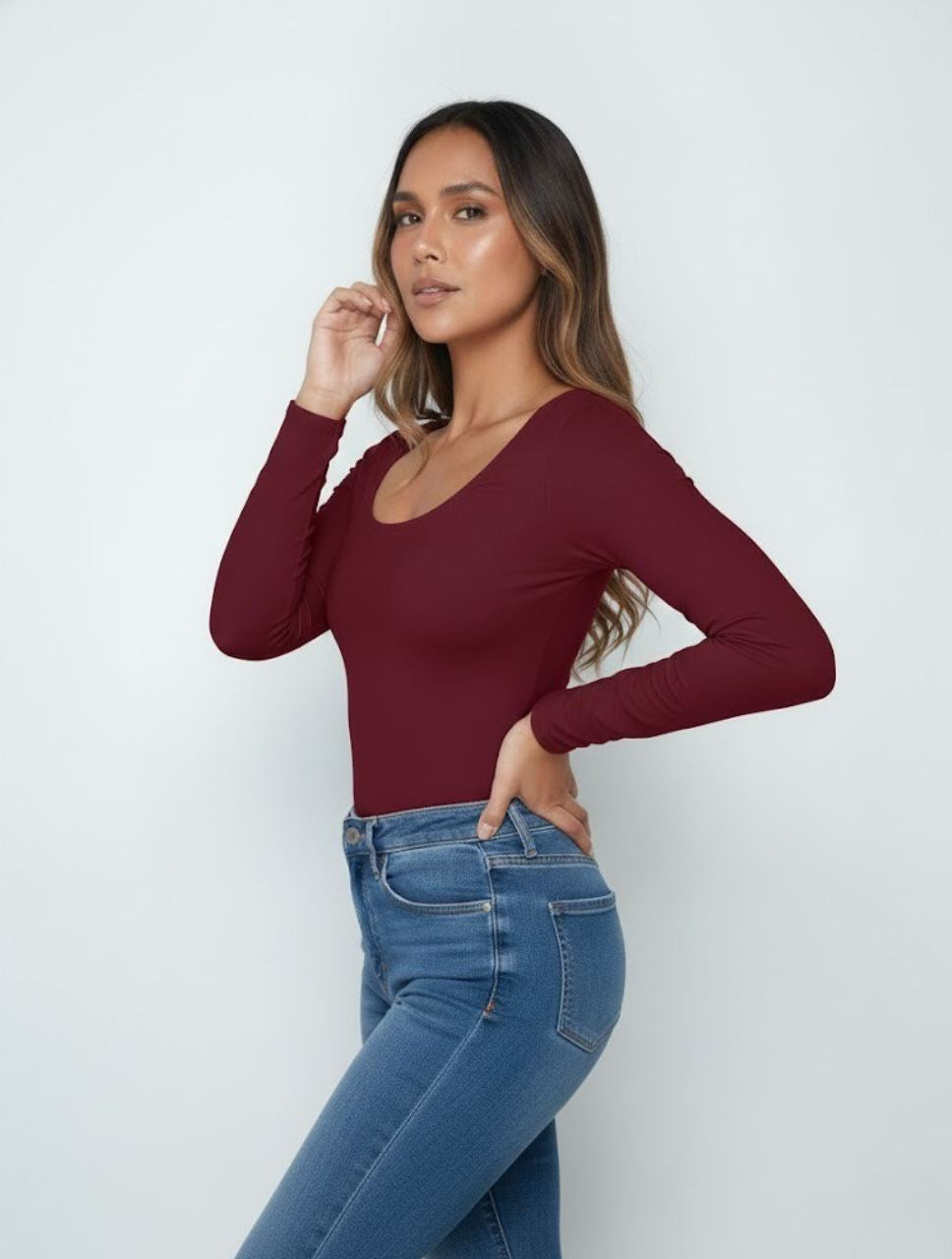 Body para Mujer Escote Redondo Manga Larga - Tahiti