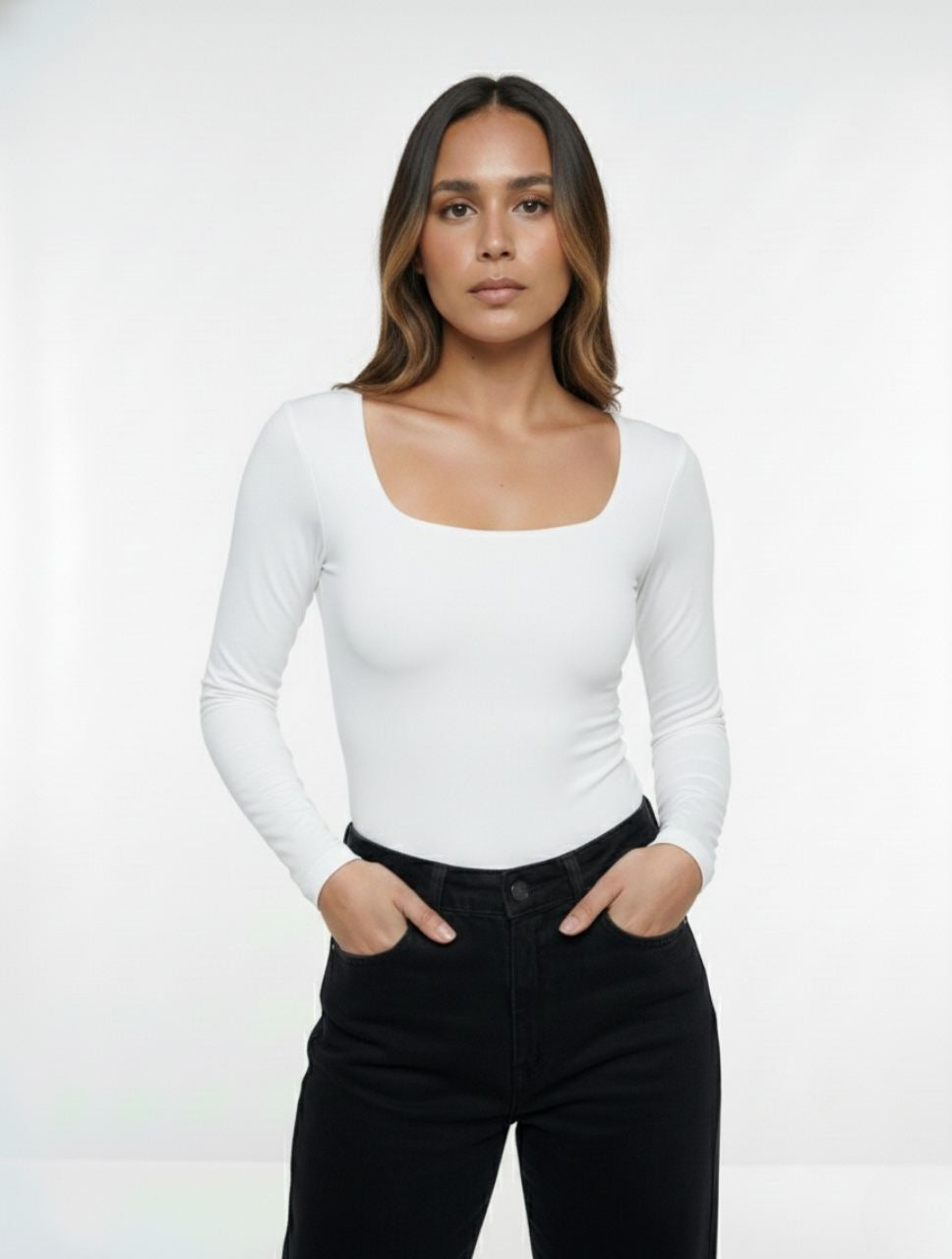 Body para Mujer Escote Cuadrado Manga Larga - Moscú