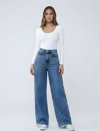 Pantalón Jean Tiro Alto Para Mujer -The Cusco