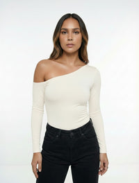 Body Para Mujer Escote Asimetrico The Bliss Elegante Textura