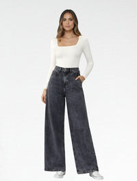 Pantalón Jean Tiro Alto Para Mujer - The Oaxaca